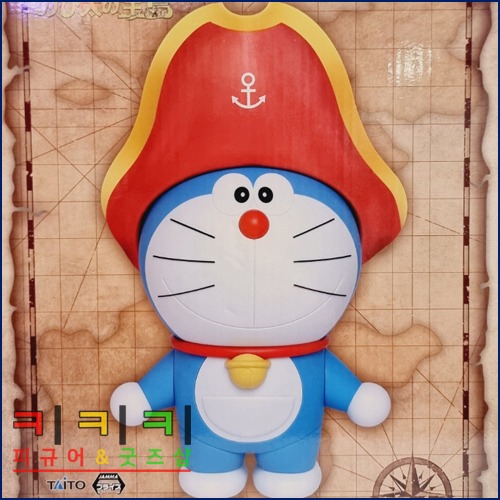 키키키피규어 - 도라에몽 빅사이즈  액션 피규어 [일본내수용 정품] 해적선장 모자 버전